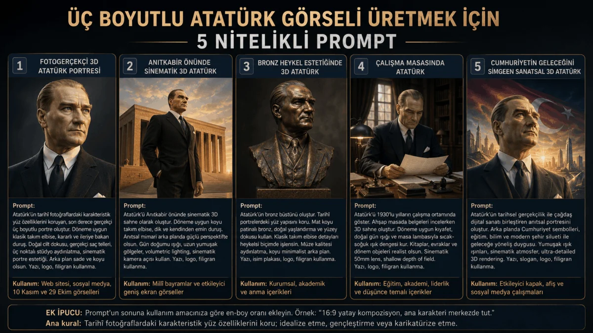 uc boyutlu ataturk gorseli uretmek icin 5 profesyonel prompt 4