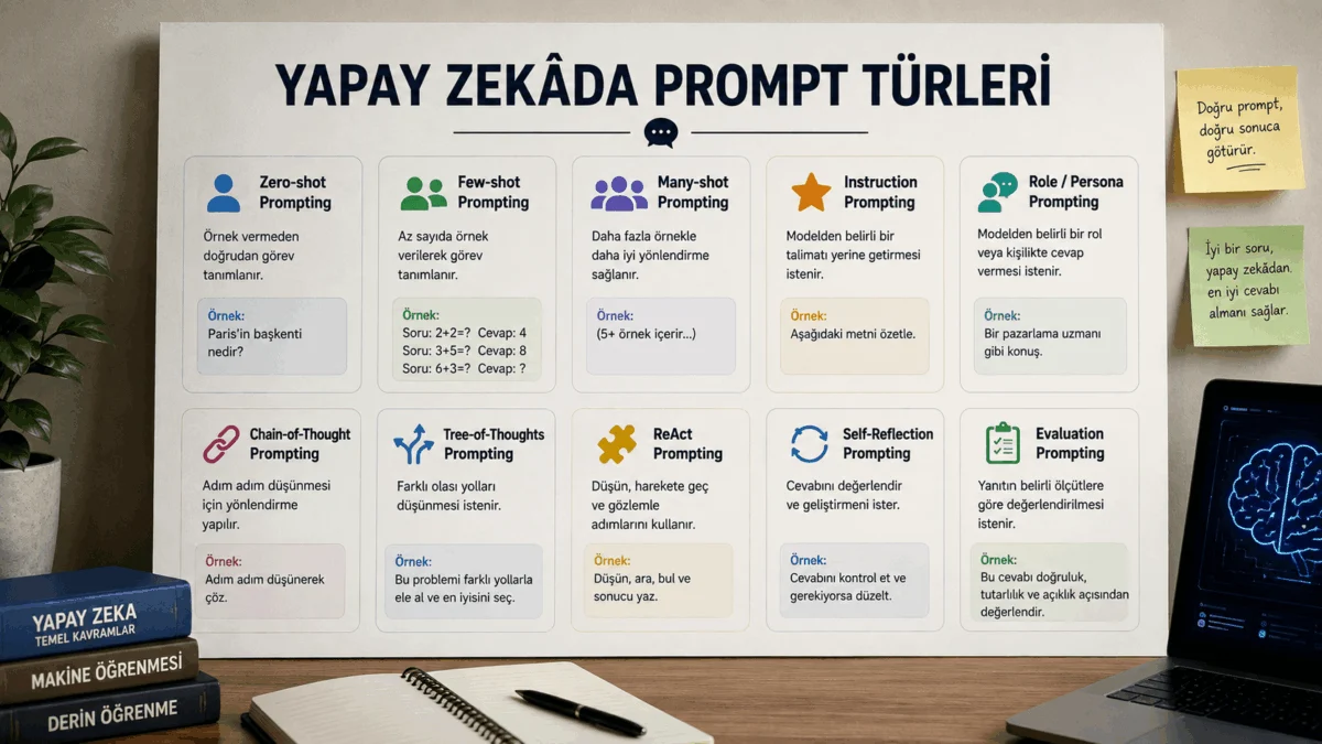 Üretken Yapay Zekâda Prompt Türleri, Teknikleri ve Yöntemleri