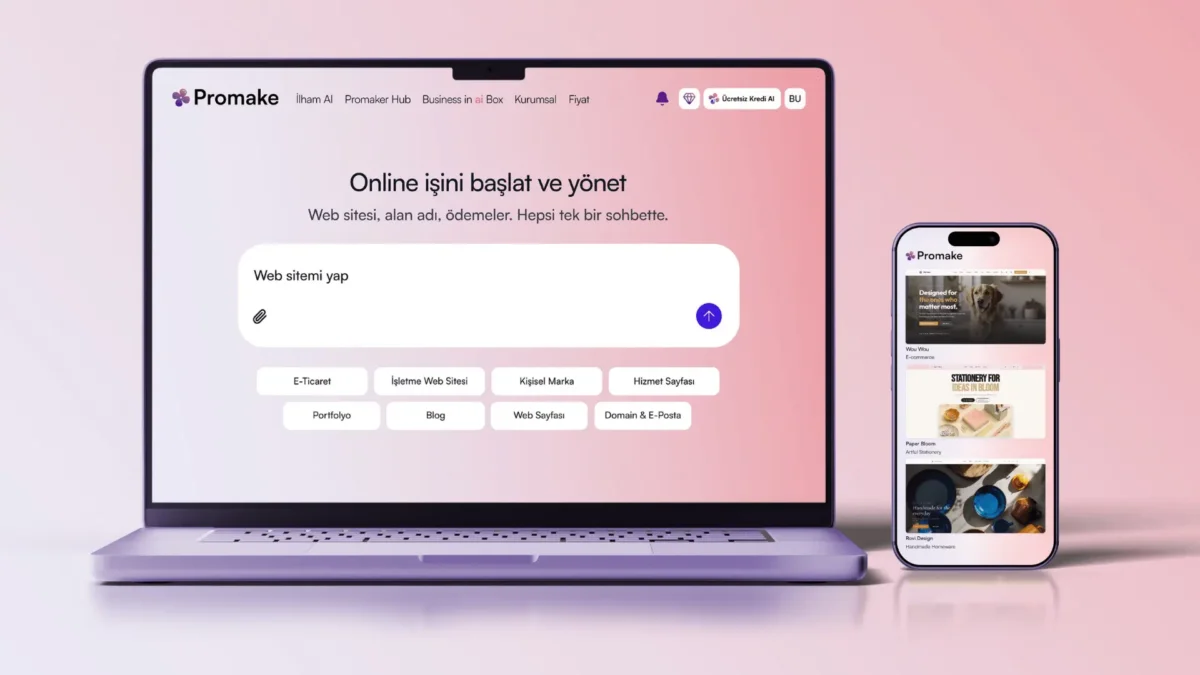 AI-Native İşletme Platformu Promake: Web Sitesinden Reklama Dijital Süreçleri Yapay Zeka ile Yönetin