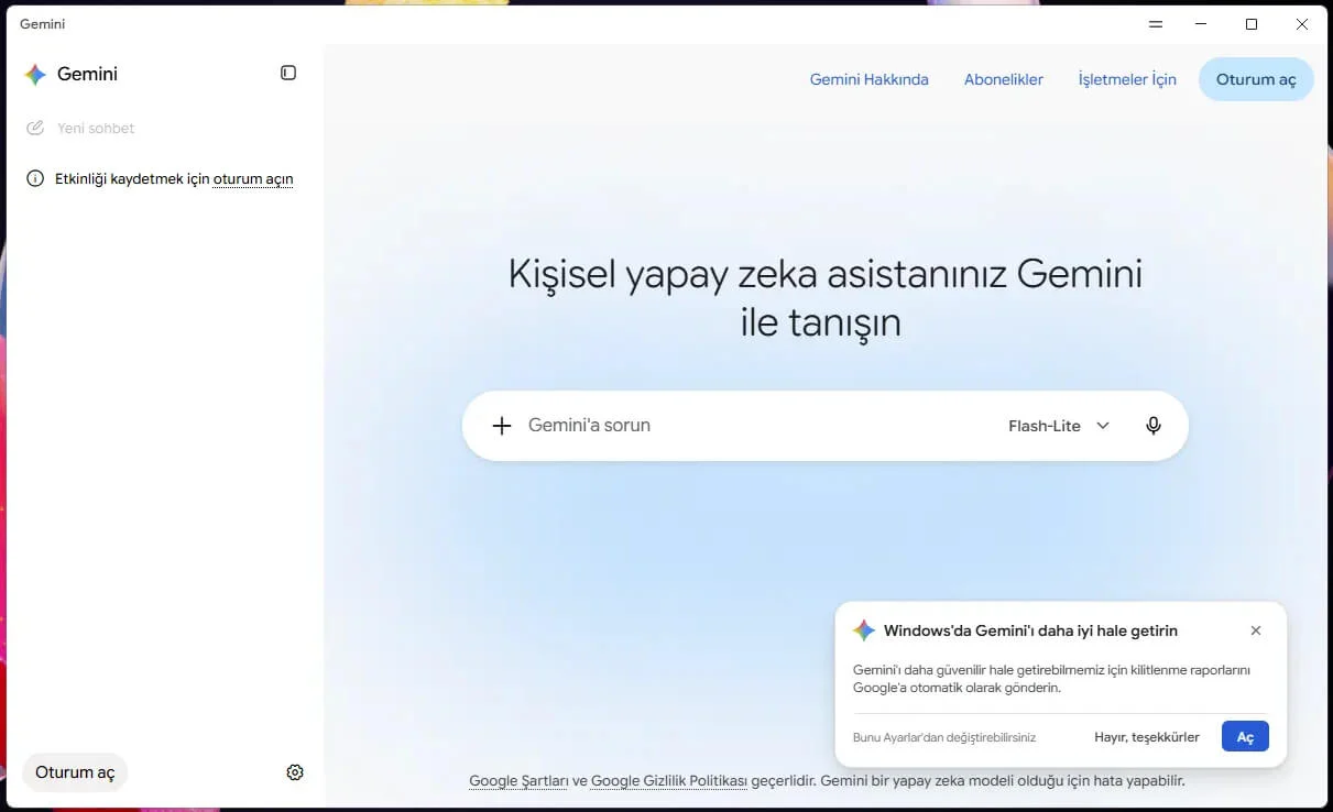 Google Gemini Masaüstüne Geldi: Windows Uygulaması Resmen Yayında 3 google gemini masaustune geldi windows uygulamasi resmen yayinda 2