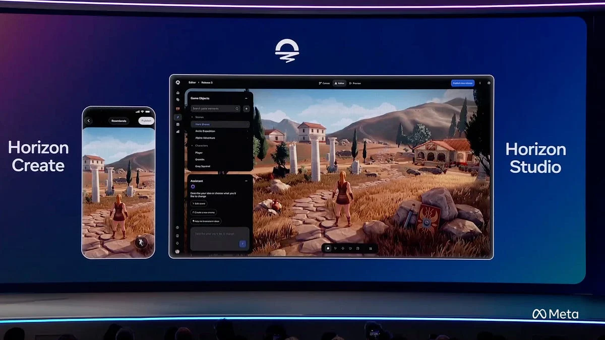 Meta’dan Kodlama Bilmeyenler İçin Yapay Zeka Destekli Oyun Geliştirme Araçları: Horizon Create ve Horizon Studio